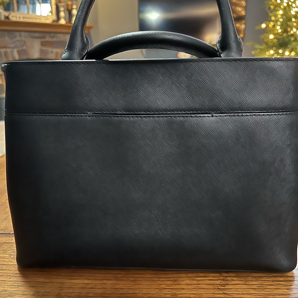 Michael Kors Black Top Handle Satchel with Gold Hardware - Picture 8 of 10